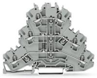 2002-3211/1000-676 Компонентная клемма; трехуровн.; с диодом 1N4007; Анод, верхний; для DIN-рейки 35 x 15 и 35 x 7,5; 2,5 мм2; Push-in CAGE CLAMP