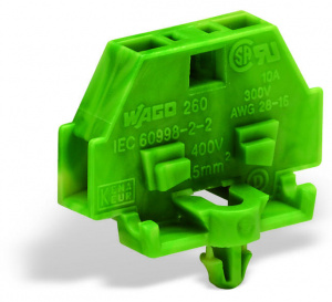 260-317 2-проводные клеммы; без кнопок; с защелкивающейся монтажной ножкой; для толщины пластины 0,6 - 1,2 мм; Крепежное отверстие 3,5 мм 2; 1,5; CAGE CLAMP