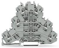 2002-3211/1000-411 Компонентная клемма; трехуровн.; с диодом 1N4007; Анод, верхний; для DIN-рейки 35 x 15 и 35 x 7,5; 2,5 мм2; Push-in CAGE CLAMP