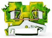 281-607 2-проводные клеммы с заземлением; 4 mm2; боковые маркировочные разъемы; для DIN-рейки 35 x 15 и 35 x 7,5; CAGE CLAMP