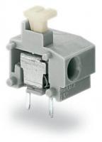 235-801/332-000 Наборная клемма на печатную плату; нажимная кнопка; 1,5; Шаг контактов 10/10,16 мм; 1-пол.; Push-in CAGE CLAMP
