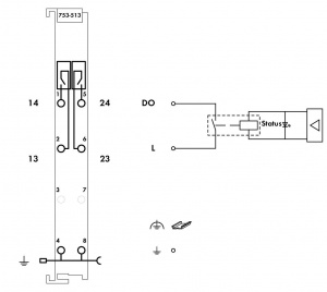 753-513 2-канальный дискретный выход; 250 В перем.тока; 2,0 А; Беспотенциальные; 2 замыкающий контакт