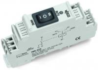 789-323 Релейный модуль; Номинальное входное напряжение: 24 В пост.тока; 1 замыкающий контакт; Предельный длительный ток: 16 А; для ламповых нагрузок; Ручное/Выкл/автоматическое выключение; Красный индикатор состояния; Ширина модуля: 18 мм