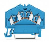 280-656 4-проводные проходные клеммы; 2,5 мм2; подходят для исполнений Ex i; центральная маркировка; для DIN-рейки 35 x 15 и 35 x 7,5; CAGE CLAMP