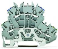 2002-2217 Двухуровневые клеммы; Клеммы с заземлением проводника / проходные клеммы; PE/N; без нанесения маркировки; подходят для исполнений Ex e II; для DIN-рейки 35 x 15 и 35 x 7,5; 2,5 мм2; Push-in CAGE CLAMP