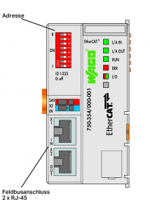 750-354/000-001 Каплер полевой шины EtherCAT; ID-переключатель