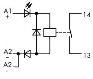 288-320 Релейный модуль; Номинальное входное напряжение: 24 В пост.тока; 1 замыкающий контакт; Предельный длительный ток: 16 А; для ламповых нагрузок; Ширина модуля: 21 мм