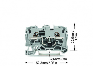 2004-1211/1000-401 Компонентная клемма; 2-проводн.; с диодом 1N5408; анод справа; для DIN-рейки 35 x 15 и 35 x 7,5; 4 mm2; Push-in CAGE CLAMP