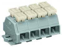 261-204/342-000 4-проводная клеммная колодка; 4-пол.; с обеих сторон с нажимными кнопками; с крепежными фланцами; для винтового или аналогичных типов крепления; Крепежное отверстие 3,2 мм 2; 2,5 мм2; CAGE CLAMP
