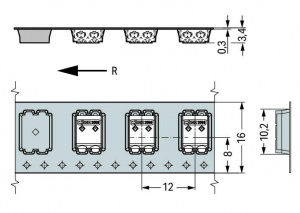 2059-302/998-403 Клемма для поверхностного монтажа на печатных платах; 0,5 мм2; Шаг контактов 3 мм; 2-пол.; PUSH WIRE; упаковка в ленте на бобине