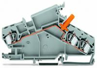 282-866 3-проводные проходные клеммы; 3; с защищенным от случайных прикосновений тестовым разъемом; например, для цепей трансформатора напряжения; центральная маркировка; для DIN-рейки 35 x 15 и 35 x 7,5; CAGE CLAMP