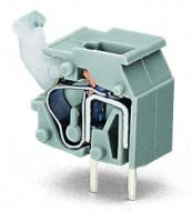 255-764 Наборная клемма на печатную плату; нажимная кнопка; 2,5 мм2; Шаг контактов 10/10,16 мм; 1-пол.; подходят для применений Ex i; CAGE CLAMP; опция объединения