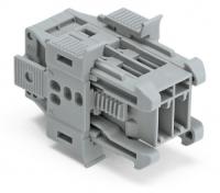 769-602/006-000 1-проводная вилка; Защелкивающийся фланец; 4 mm2; Шаг контактов 5 мм; 2-пол.