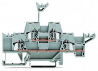 280-543 Двухуровневые клеммы; Проходные / проходные клеммы; с дополнительной позицией для перемычки на нижнем уровне; для DIN-рейки 35 x 15 и 35 x 7,5; 2,5 мм2; CAGE CLAMP