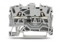 2002-1211/1000-411 Компонентная клемма; 2-проводн.; с диодом 1N4007; анод справа; для DIN-рейки 35 x 15 и 35 x 7,5; 2,5 мм2; Push-in CAGE CLAMP