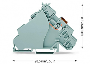 280-515 Клеммы питания исполнительного устройства; Подвод питания со стор. шкафа управл.; с цветн. отверст. для ввода проводников; 2,5 мм2; CAGE CLAMP