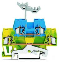 280-537 Двухуровневые клеммы; Клеммы с заземлением проводника / проходные клеммы; с нанесением маркировки; для DIN-рейки 35 x 15 и 35 x 7,5; 2,5 мм2; CAGE CLAMP