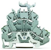 2002-2257 Двухуровневые клеммы; Клеммы с заземлением проводника / проходные клеммы; PE/L; с нанесением маркировки; подходят для исполнений Ex e II; для DIN-рейки 35 x 15 и 35 x 7,5; 2,5 мм2; Push-in CAGE CLAMP