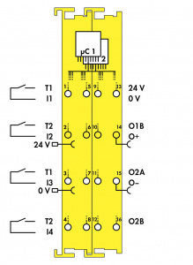 750-666/000-003 Отказоустойчивый 4/2-канальный дискретный вход/выход; тока; 10 A; PROFIsafe V2.0 iPar
