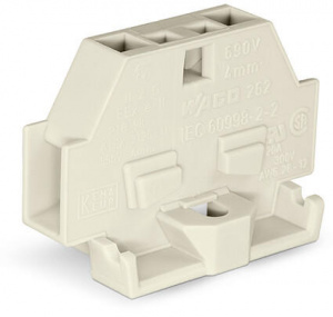 262-130 2-проводные клеммы; подходят для исполнений Ex e II; без кнопок; с крепежным фланцем; для винтового или аналогичных типов крепления; Крепежное отверстие 3,2 мм 2; 4 mm2; CAGE CLAMP