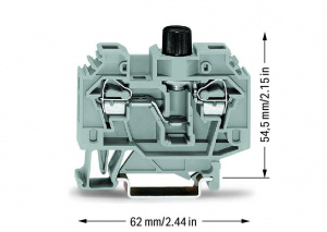 282-122 2-проводные клеммы с предохранителем; для миниатюрных метрических предохранителей 5 х 20 мм; без индикации перегорания предохранителя; для DIN-рейки 35 x 15 и 35 x 7,5; 3; CAGE CLAMP