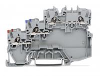 2000-5311 3-проводные клеммы с датчиком; для датчиков PNP-переключения (положительного); с цветн. отверст. для ввода проводников; 1 мм2; Push-in CAGE CLAMP