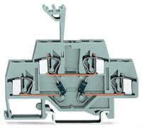 281-635/281-489 Компонентная клемма; двухуровн.; с 2 диодами 1N4007; Нижний анод; для DIN-рейки 35 x 15 и 35 x 7,5; 4 mm2; CAGE CLAMP