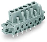 232-136/031-000 Розетка под пайку THT; 0.6 x 1.0 mm solder pin; прямые; зажимное кольцо; Шаг контактов 5 мм; 6-пол.