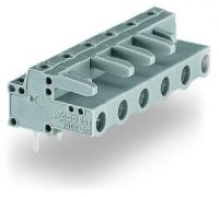 232-840 Розетка под пайку THT; 0.6 x 1.0 mm solder pin; угловые; Шаг контактов 7,5 мм; 10-пол.