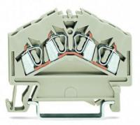 280-996 4-проводные проходные клеммы; 2,5 мм2; подходят для исполнений Ex e II; центральная маркировка; для DIN-рейки 35 x 15 и 35 x 7,5; CAGE CLAMP