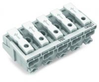 294-4005 Соединитель для светильников; нажимная кнопка, внешняя; без заземляющего контакта; 5-пол.; Стор. свет.: для одножильных проводников; Инст. стор.: для всех типов проводников; макс. 2,5 мм2; Темп. окруж. среды: макс. 85 °C (T85)