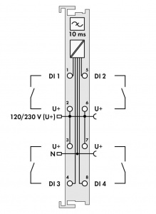 753-440 Модуль, 4 дискретных входа; 120 / 230 В перем.тока