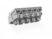 294-8115 Соединитель для светильников; нажимная кнопка, внешняя; для Linect; с прямым заземляющим контактом; L3-L2-L1-PE-N; 5-пол.; Код. A; Стор. свет.: для одножильных проводников; Инст. стор.: для всех типов проводников; макс. 2,5 мм2; Темп. окруж. сред