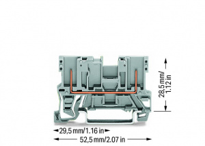 769-156 2-контактные базовые клеммы; для DIN-рейки 35 x 15 и 35 x 7,5