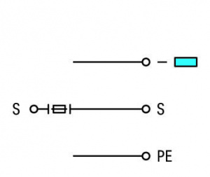 280-575 3-проводные клеммы для подключения исполнительных устройств; с заземляющим контактом; с цветн. отверст. для ввода проводников; 2,5 мм2; CAGE CLAMP