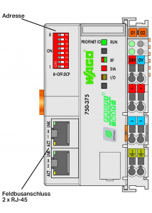 750-375 Каплер полевой шины PROFINET IO; 3-е поколение; Расширенный