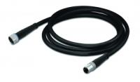 756-5201/030-010 Кабель датчика / исполнительного устройства; устанавливаются на оба конца; 3-пол.; Розетка M8, прямая; Штекер М8, прямой; 1 м