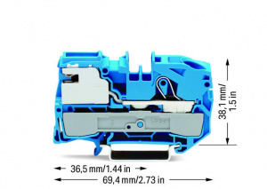 2016-7114 1-проводные клеммы с размыкателем нейтрали; 16 мм2; Push-in CAGE CLAMP