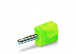 215-911 Банановый штекер; для гнезда 4 мм Ø; 2,50 mm²; желто-зеленый