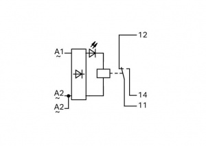 288-508 Релейный модуль; Номинальное входное напряжение: 230 В перем.тока; 1 перекл. контакт