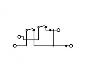 2002-2959 Двухуровневые клеммы с двойным размыкателем; с 2 поворотными ножевыми размыкателями; нижние и верхние уровни объединены внутри по правой стороне; ввод проводника с фиолетовой маркировкой; для DIN-рейки 35 x 15 и 35 x 7,5; 2,5 мм2; Push-in CAGE C