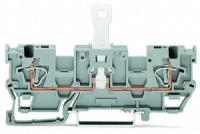 769-243 1-проводные/ 1-проводные базовые клеммы с размыкателем; с контактом для экрана; с 2 позициями для перемычки; для DIN-рейки 35 x 15 и 35 x 7,5; 4 mm2; CAGE CLAMP