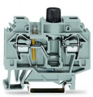 282-124 2-проводные клеммы с предохранителем; для миниатюрных метрических предохранителей 5 х 20 мм; с индикацией перегорания предохранителя с помощью неоновой лампы; для DIN-рейки 35 x 15 и 35 x 7,5; 3; CAGE CLAMP