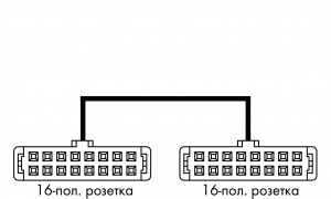 706-753/301-100 Соединительный кабель; 16-пол.; Съемный соединитель согл. DIN 41651; 16-пол.; Съемный соединитель согл. DIN 41651; Длина: 1 м (1 МОм); Поперечное сечение проводника 0,14 мм2