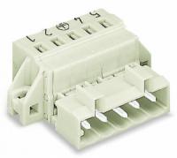 721-603/019-042 1-проводная вилка; 100% защита от неправильного подсоединения; Заземляющий контакт; зажимное кольцо; прямая маркировка; 2,5 мм2; Шаг контактов 5 мм; 3-пол.