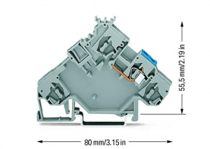 280-592 2-проводные клеммы питания исполнительного устройства; с цветн. отверст. для ввода проводников; 2,5 мм2; CAGE CLAMP