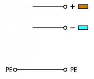 280-574 4-проводные клеммы питания датчика; с заземляющим контактом; с цветн. отверст. для ввода проводников; 2,5 мм2; CAGE CLAMP