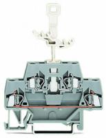 280-521 Двухуровневые клеммы; для DIN-рейки 35 x 15 и 35 x 7,5; 2,5 мм2; CAGE CLAMP