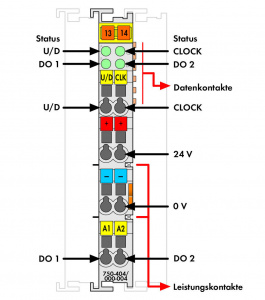 750-404/000-004 Прямой/вычитающий счетчик; Переключающий выход