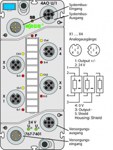 767-7401 4-канальный аналоговый выход; Напряжение / ток